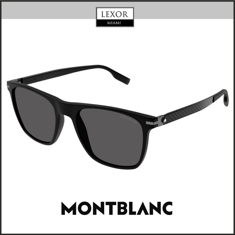 Mont Blanc MB0248S-005 55 Óculos de Sol HOMEM ACETATO 