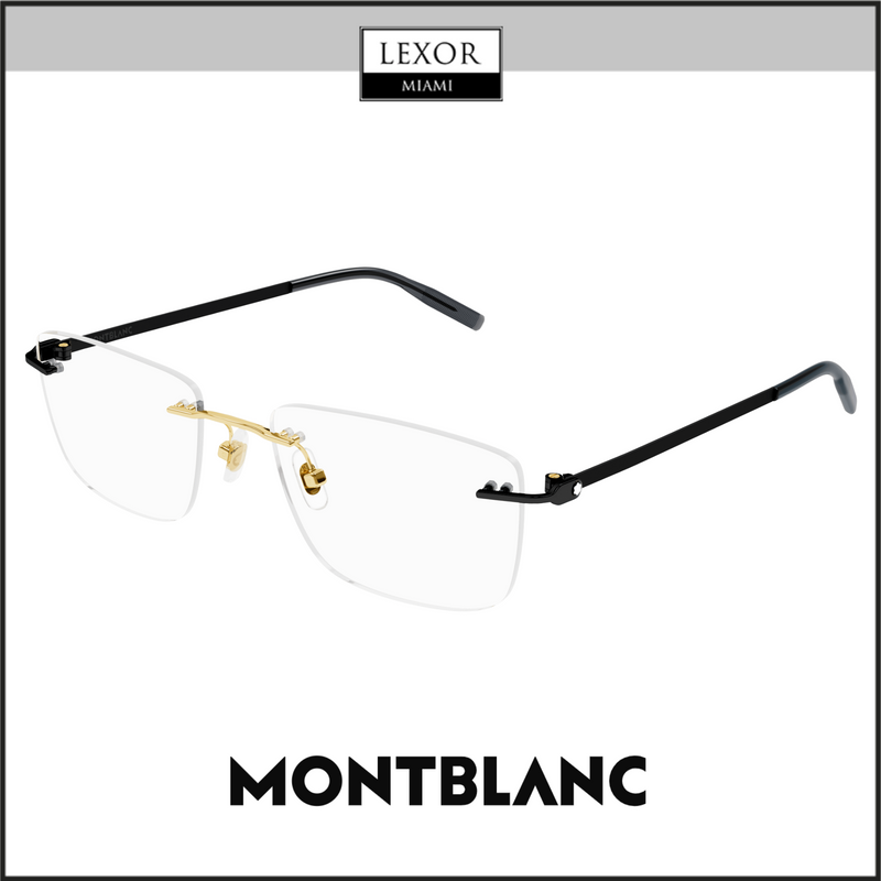 Montura de gafas Mont Blanc MB0281O-001 53 HOMBRE METAL 