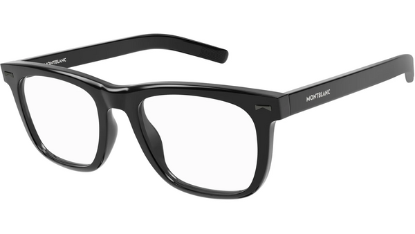 Montura de gafas para hombre Montblanc MB0262O 001 53 de acetato reciclado 