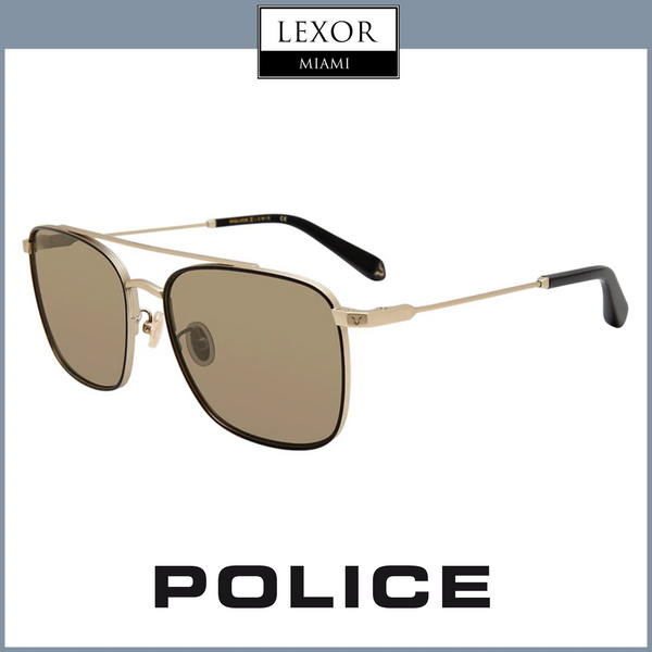 Police SPLB28 8UZG Gold Mirror Unisex Sunglass