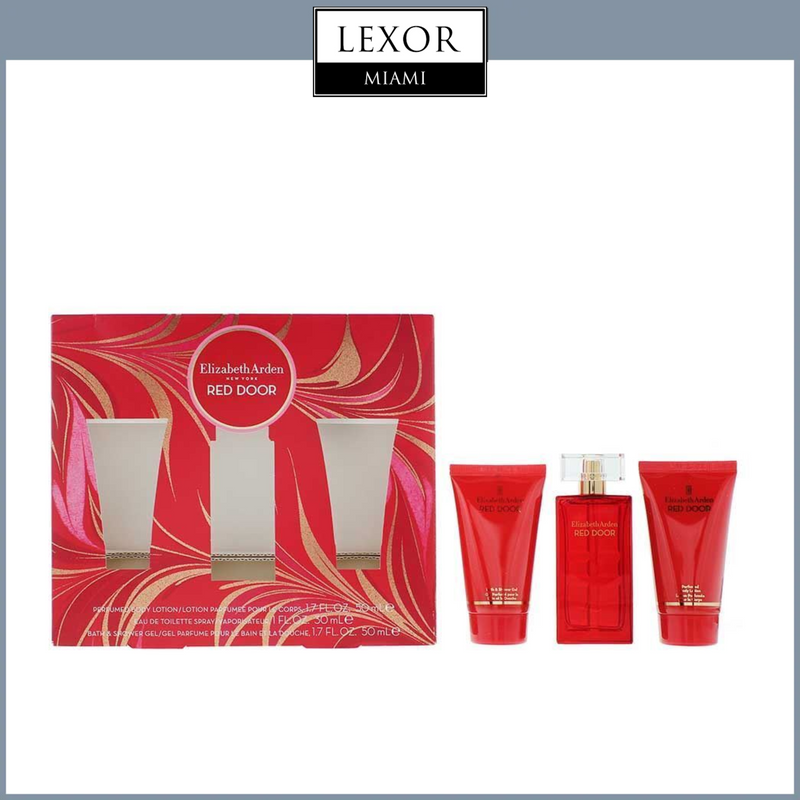 RED DOOR 3.4 EDT Women Perfume set +3.4 B/L+3.4 SH/G