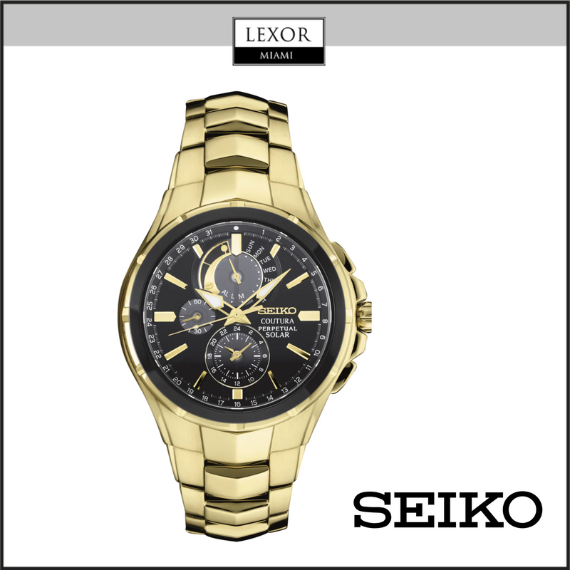 Relojes Seiko SSC700 Coutura con correa de acero inoxidable dorado para hombre