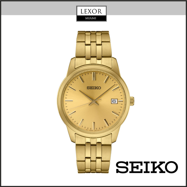 Seiko SUR442 Essentials SGP Analógico Mostrador Champanhe Relógios Masculinos