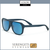 Serengeti SS535005 Oatman Rubberised Peacock Blue Unisex Sunglasses