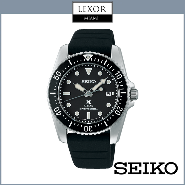 Seiko Watches Prospex Diver SS Solar Black Dial SNE573 Men