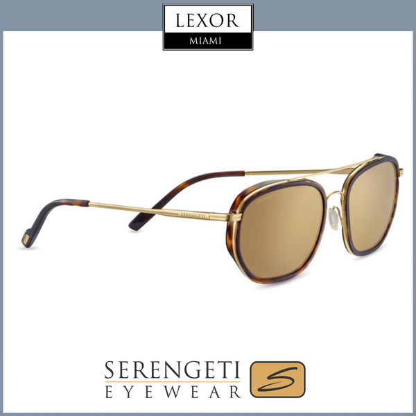 Gafas de sol Serengeti BORON de acetato de color tortuga oscuro con metal dorado llamativo 8982 SS525003