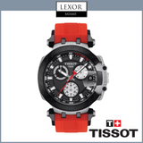 Tissot T1154172705100 T-Race Cronógrafo Vermelho Silicone Strap Relógios Masculinos