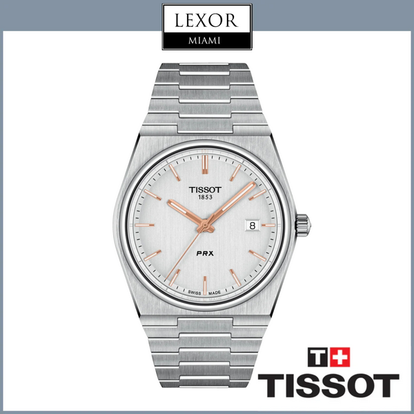 Relógios masculinos Tissot T1374101103100 PRX com pulseira de aço inoxidável