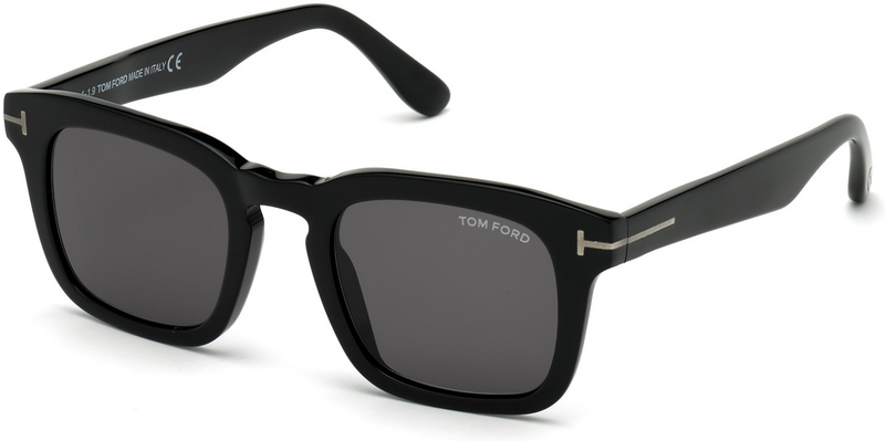 Tom Ford Dax FT0751-N 50 01A Óculos de sol unissex de acetato