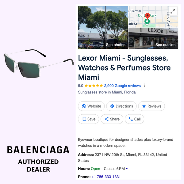 Balenciaga BB0195S-003 62 Sunglass MAN METAL