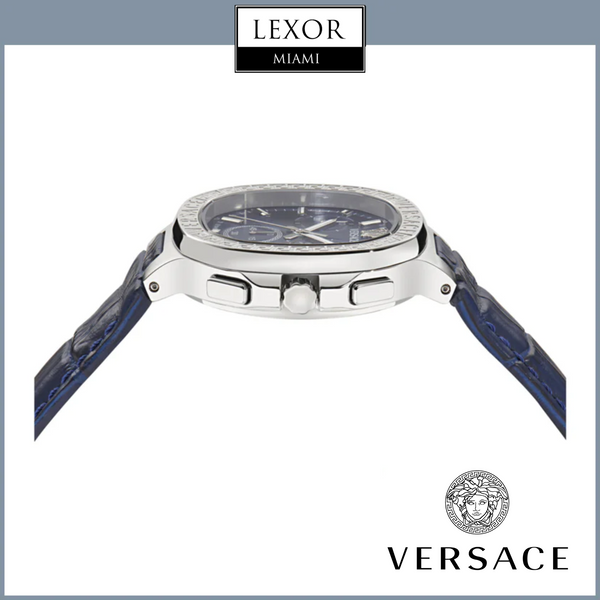 Versace VEVCA0124 V-Chrono Square Leather Watch upc 198218260801