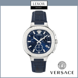 Versace VEVCA0124 V-Chrono Square Leather Watch upc 198218260801