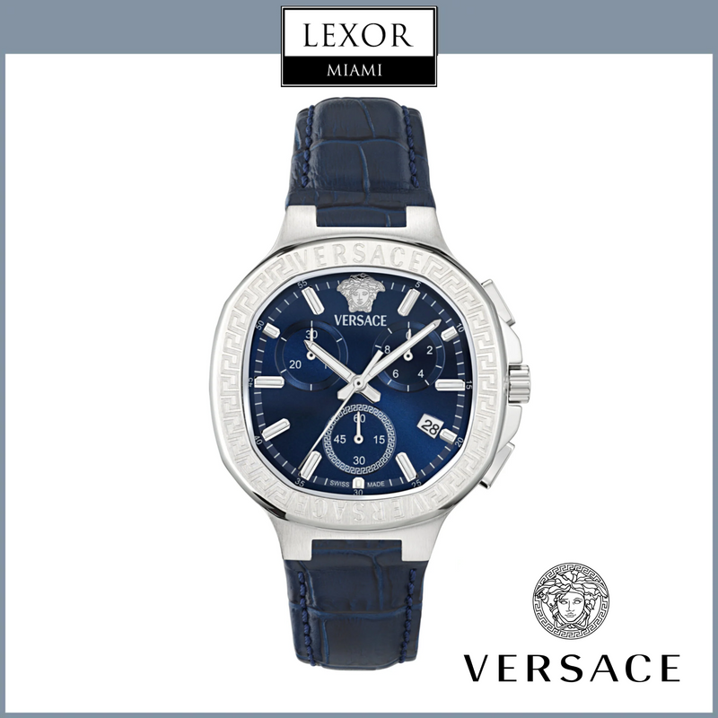 Versace VEVCA0124 V-Chrono Square Leather Watch upc 198218260801