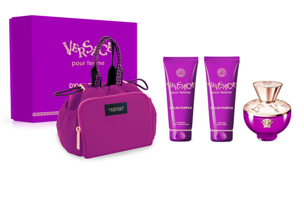 Versace Pour Femme Dylan Purple 3.4 EDP 4PC Women Set