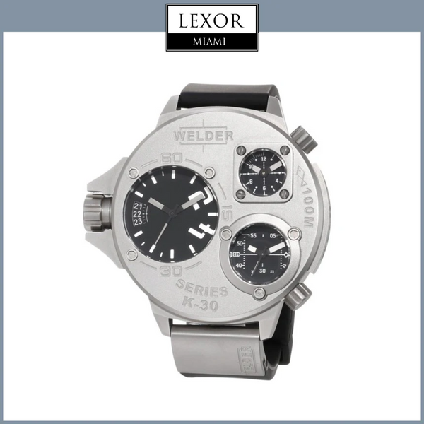 Reloj deportivo de acero para hombre Lexor Miami Welder K30-9000 de U-Boat K30 de gran tamaño con triple zona horaria