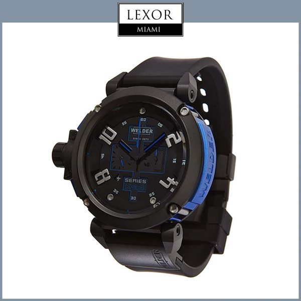 Welder K34-2002 de U-Boat K34 Cronógrafo Correa de caucho negra de acero Calendario Relojes para hombre Lexor Miami