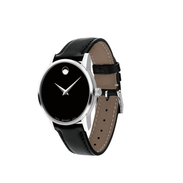 Movado 0607274 Museum Classic Black Leather Strap Men Watches - Lexor Miami