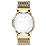 Movado 0607396 Museum Classic Gold Stainless Steel Mesh Strap Men Watches - Lexor Miami