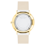 Movado 0607508 Modern 47 White Leather Strap Unisex Watches - Lexor Miami