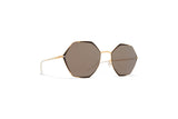 Mykita Alessia Gold Jet Black Unisex Sunglasses - Lexor Miami