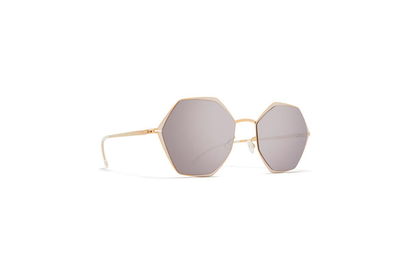 Mykita Alessia Champagne Gold Aurore Unisex Sunglasses - Lexor Miami