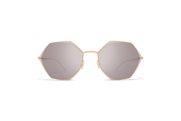 Mykita Alessia Champagne Gold Aurore Unisex Sunglasses - Lexor Miami