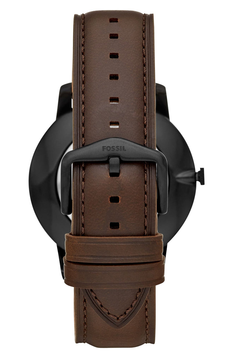 Fossil FS5557SET Minimalist Three-Hand Brown Leather Men Watches Lexor Miami - Lexor Miami