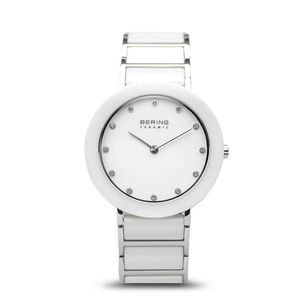 Bering 11435-754 Ceramic White Stainless Steel Strap Women Watches - Lexor Miami