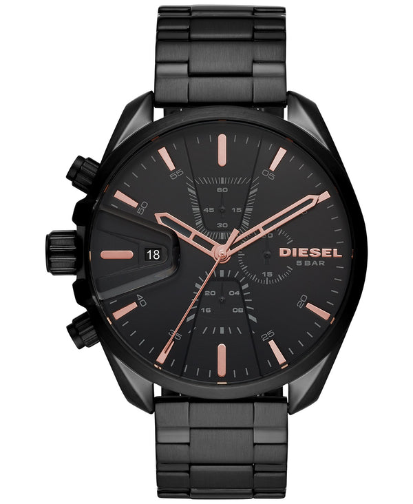 Diesel DZ4524 Chronograph MS9 Black Stainless Steel Bracelet Watch 48mm Men Watches - Lexor Miami