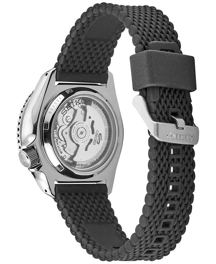 Seiko SRPD95 Automatic Sport Black Silicone Mesh Strap 42.5mm Men Watches Lexor Miami - Lexor Miami