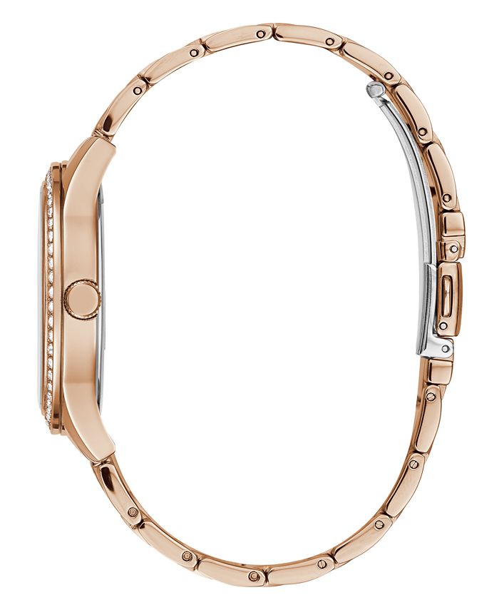 Guess U1280L3 Rose Gold-Tone Crystal Logo Watch, 38mm Women Watches Lexor Miami - Lexor Miami