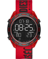 Diesel DZ1916 Digital Crusher Red Nylon Strap Watch 46mm Men Watches Lexor Miami - Lexor Miami