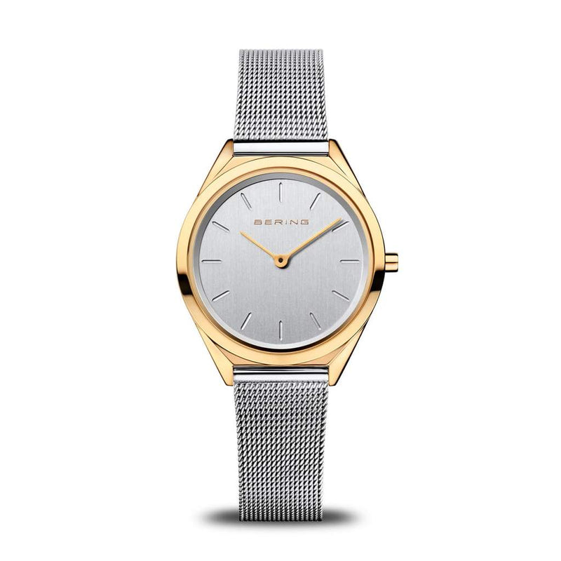 Bering 17031-010 Ultra Slim 2 Tone Stainless Steel Mesh Strap Women Watches - Lexor Miami