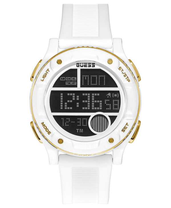 Guess GW0225G1 Digital White Silicone Strap Men Watches - Lexor Miami