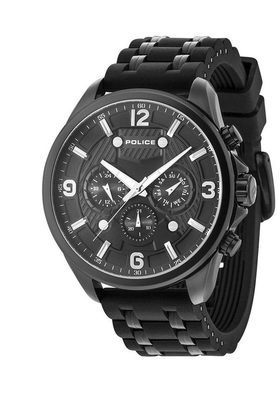 Police PL.15218JS/04P Black Silicone Strap Men Watches - Lexor Miami