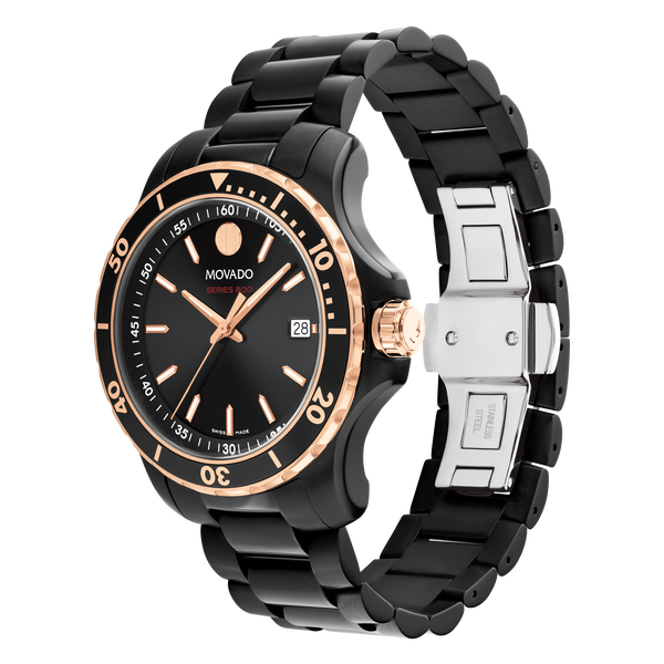 Relojes unisex Movado SE800-ME-BPVD-ROU-BLK-B-BPVD Serie 800