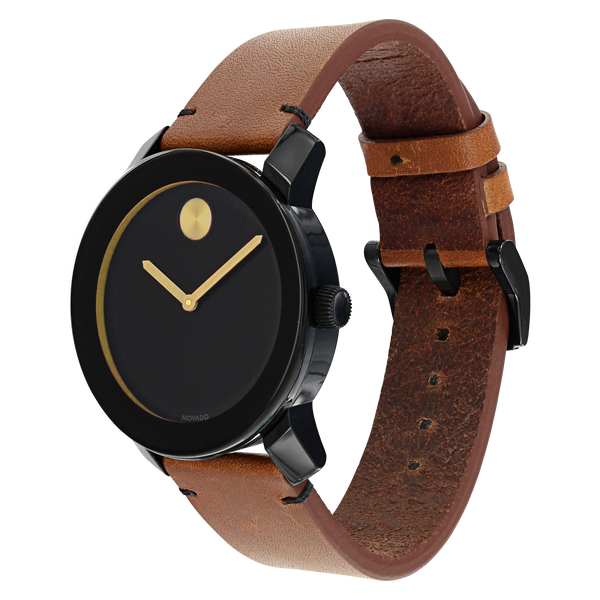 Movado 3600305 Bold TR90 Brown Leather Strap Men Watches - Lexor Miami