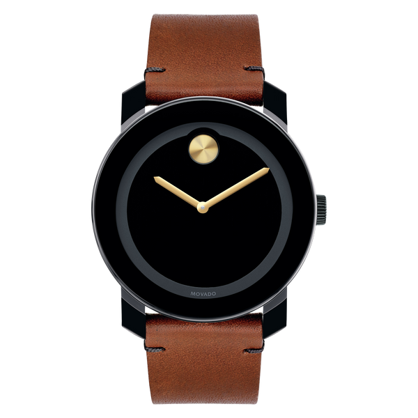 Movado 3600305 Bold TR90 Brown Leather Strap Men Watches - Lexor Miami