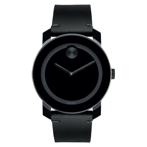 Movado 3600306 Bold TR90 Black Leather Strap Men Watches - Lexor Miami