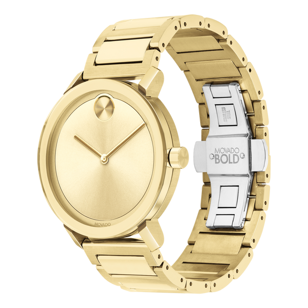 Movado 3600508 Bold Evolution Gold Stainless Steel Strap Men Watches - Lexor Miami