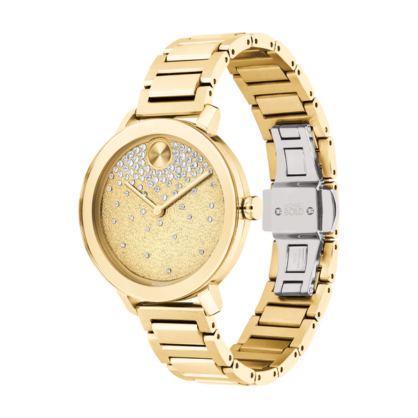 Movado 3600705 Bold Evolution Gold Stainless Steel Strap Women Watches - Lexor Miami