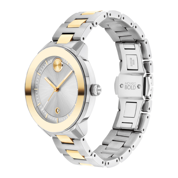 Movado 3600749 Bold Verso 2 Tone Stainless Steel Strap Women Watches - Lexor Miami