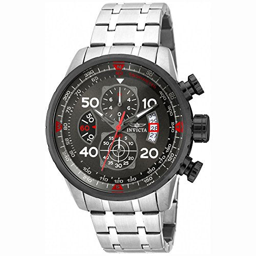 Invicta 17204 Aviator Chronograph Stainless Steel Strap Men Watches - Lexor Miami