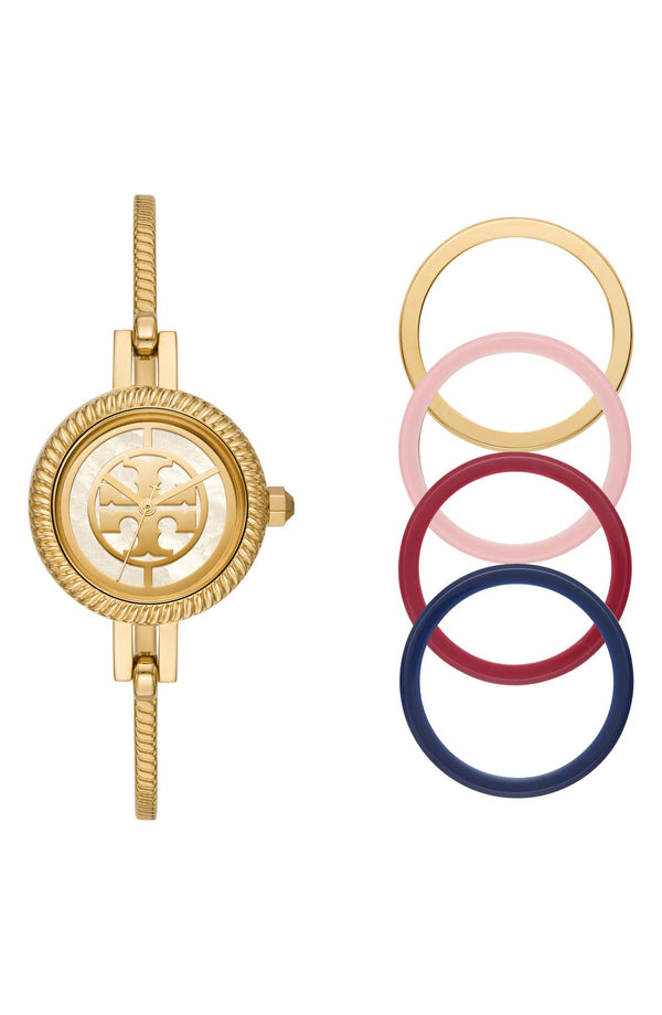 Tory Burch TBW4029 Reva Gold Stainless Steel Bangle Strap Women Watches - Lexor Miami