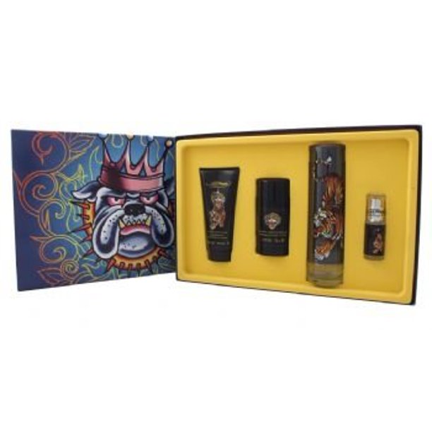 Christian Audigier Ed Hardy Gift Set 4 pc 3.4 Oz EDT for Men