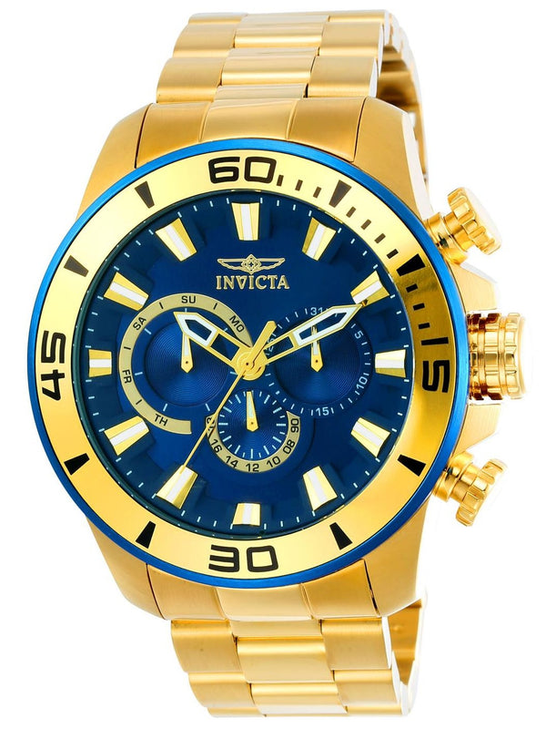 Invıita INV22587 'Pro Diver' Quartz Chronograph Gold Stainless Steel Men Watches Lexor Miami - Lexor Miami