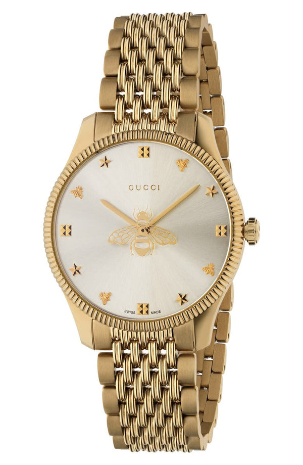 Gucci YA1264155 Gold Stainless Steel Unisex Watches - Lexor Miami