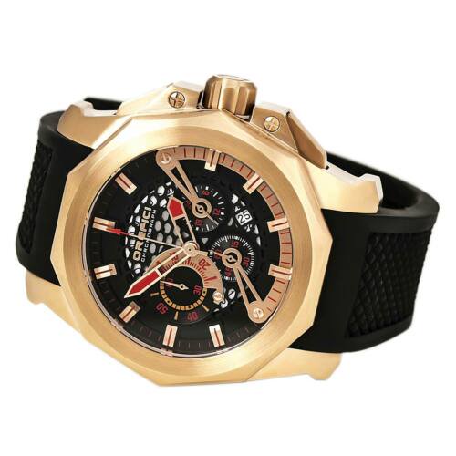 Orefici ORM2C4810 Gladiatore Black Dial Black Rubber Strap Chrono Men Watches Lexor Miami - Lexor Miami