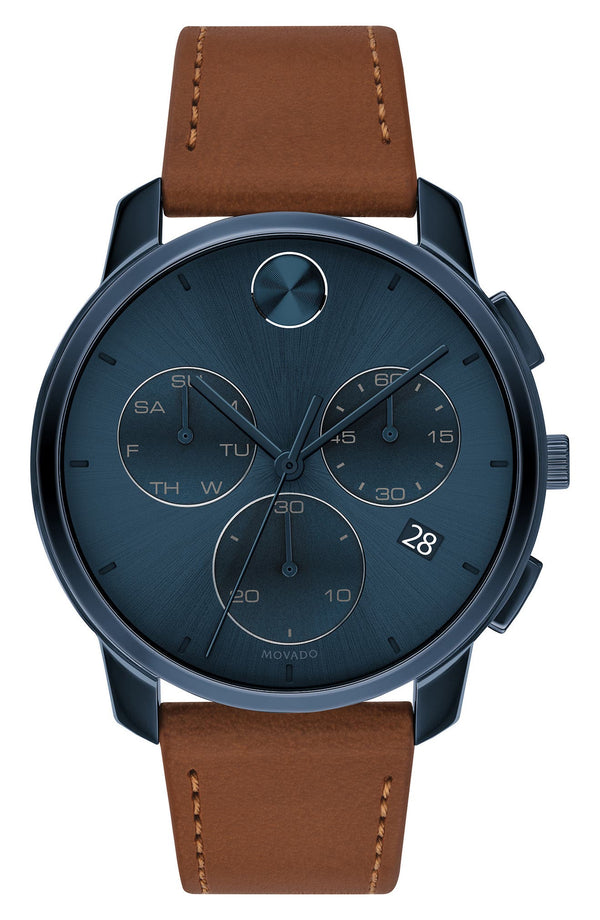 Movado Bold Chronograph Leather Strap Watch - Lexor Miami