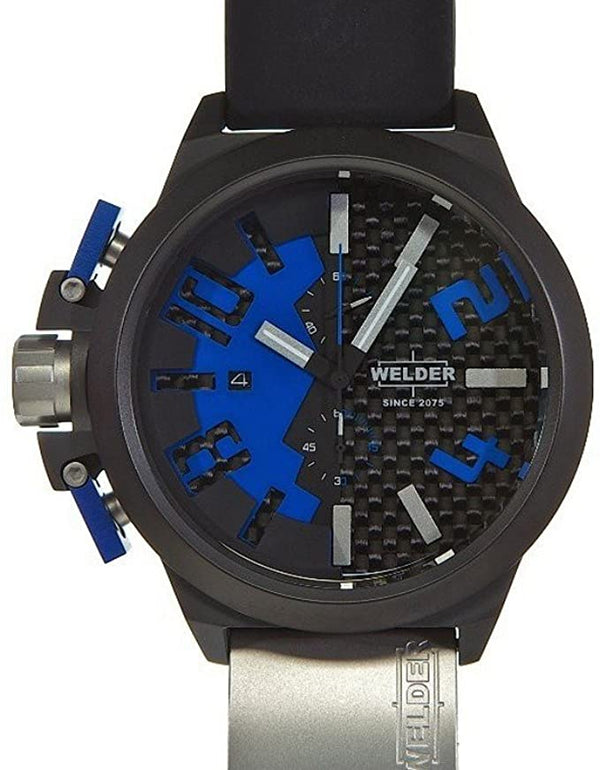 Welder K35-2503 by U-Boat K35 Oversize Chronograph Black PVD Steel Blue Dial Date Men Watches Lexor Miami - Lexor Miami